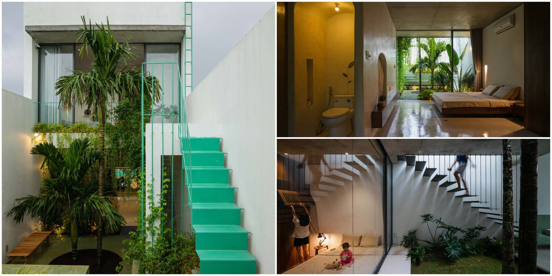 Nhà 5x20 hướng Tây xanh mướt từ ngoài vào trong, vừa chống nóng vừa thỏa mãn sở thích làm vườn của gia chủ trẻ
