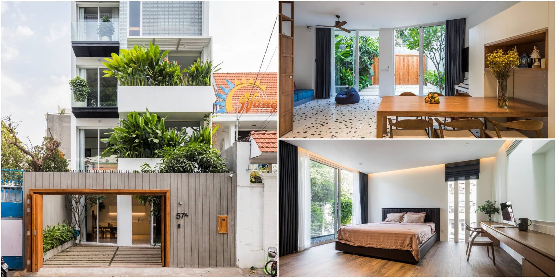 Happy House kích thước 7x13m, thiết kế 5 tầng ngập tràn cây xanh của cặp vợ chồng thích sáng tạo