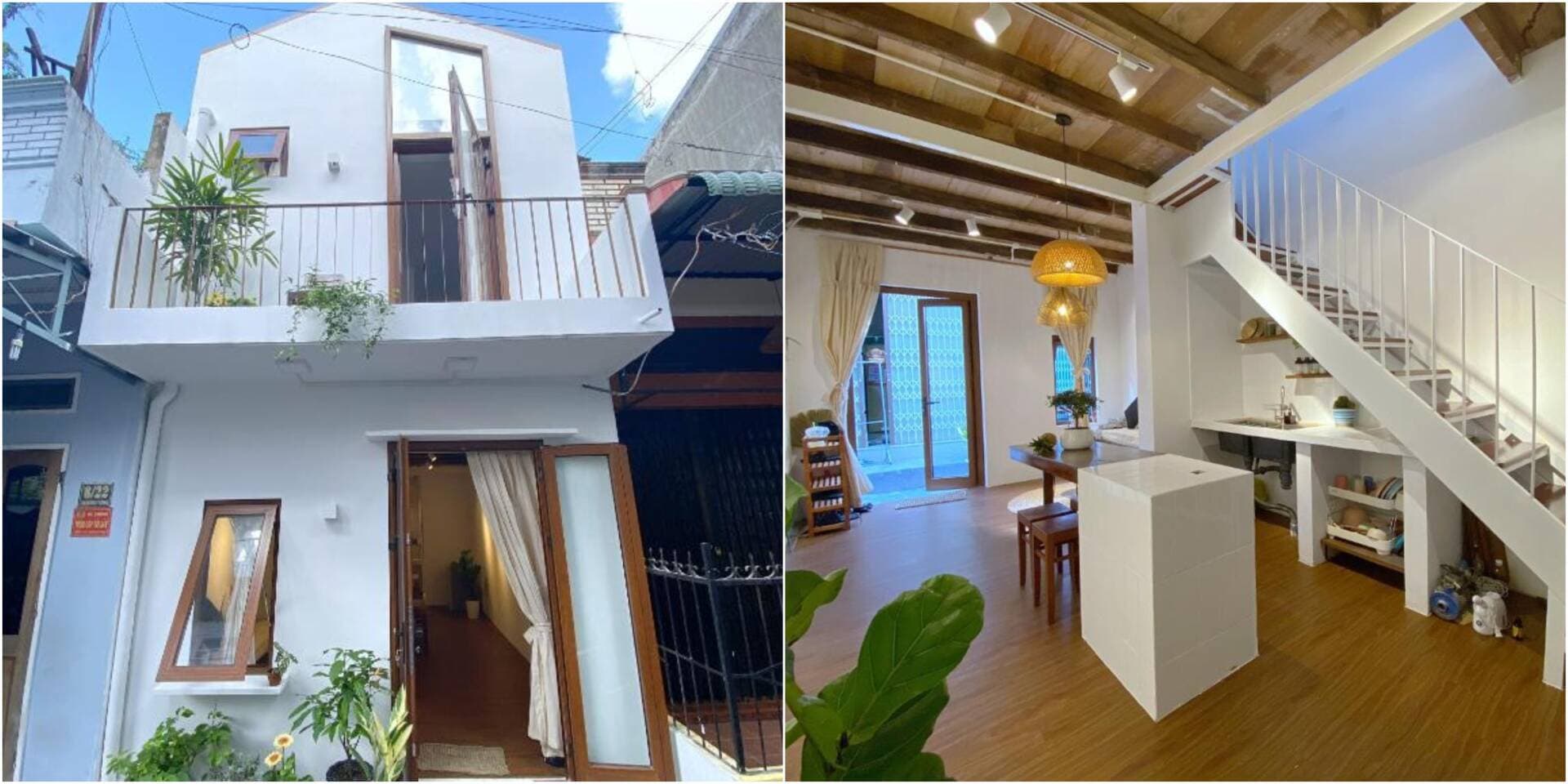 Nhà 2 tầng trong hẻm nhỏ tại Quy Nhơn mang phong cách Bắc Âu, phù hợp gia đình 4 người