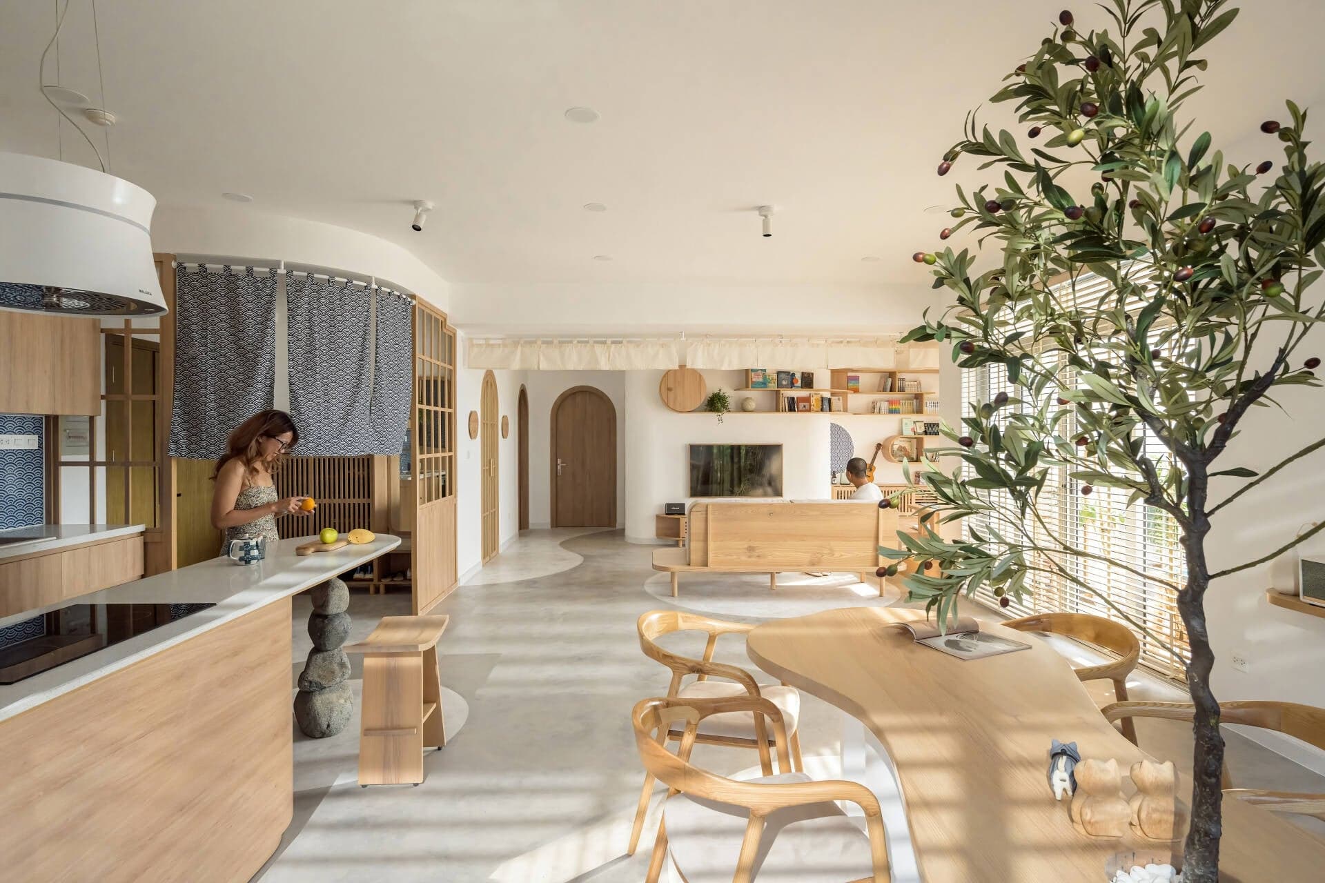 Căn hộ 120m2 thiết kế như một quán cà phê Nhật xinh xắn, chi phí hoàn thiện 750 triệu đồng