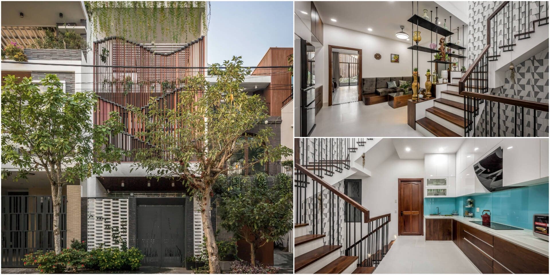 Nhà ống 5x21m thiết kế khéo, xử lý 5 lo lắng của gia chủ về nắng - gió - mưa - tiếng ồn và sự riêng tư
