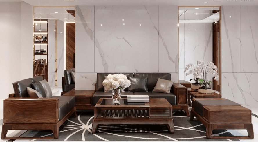 Bí quyết bảo ghế sofa gỗ óc chó luôn sáng bóng như mới