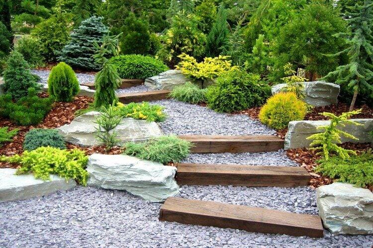 Những thiết kế sân vườn với đá cuội cực bắt mắt