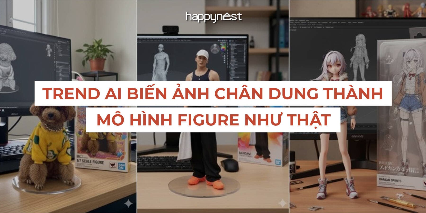 Trend AI mới nổi: Tự tạo mô hình figure như đồ chơi BANDAI chỉ bằng ảnh chân dung