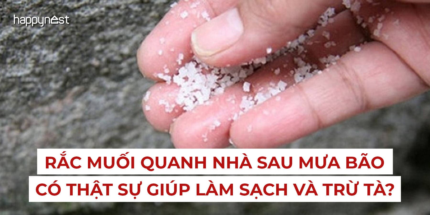 Rắc muối quanh nhà sau mưa bão có thật sự giúp làm sạch và trừ tà?