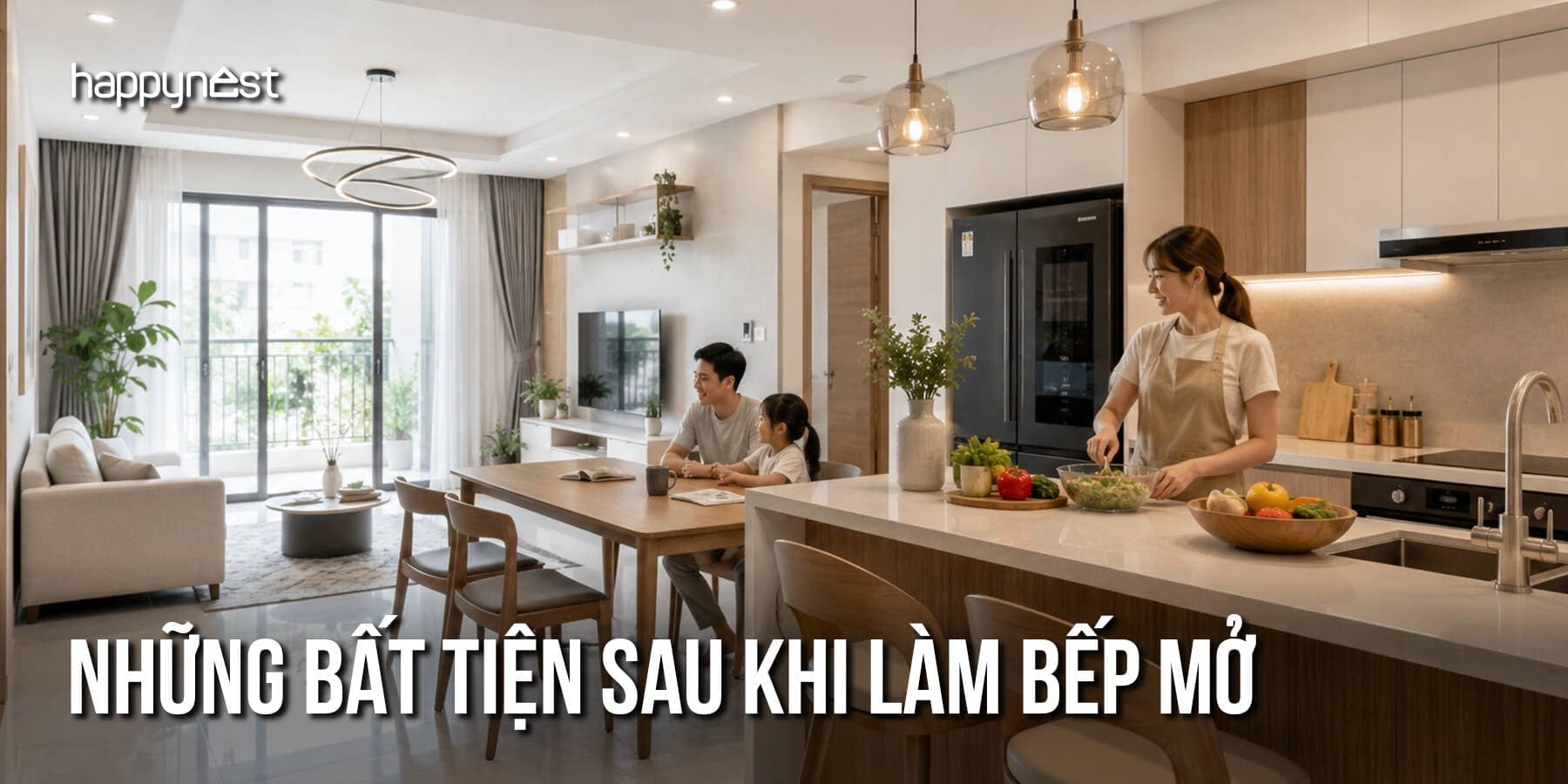 Điều gì khiến nhiều người tiếc nhất sau khi làm bếp mở?