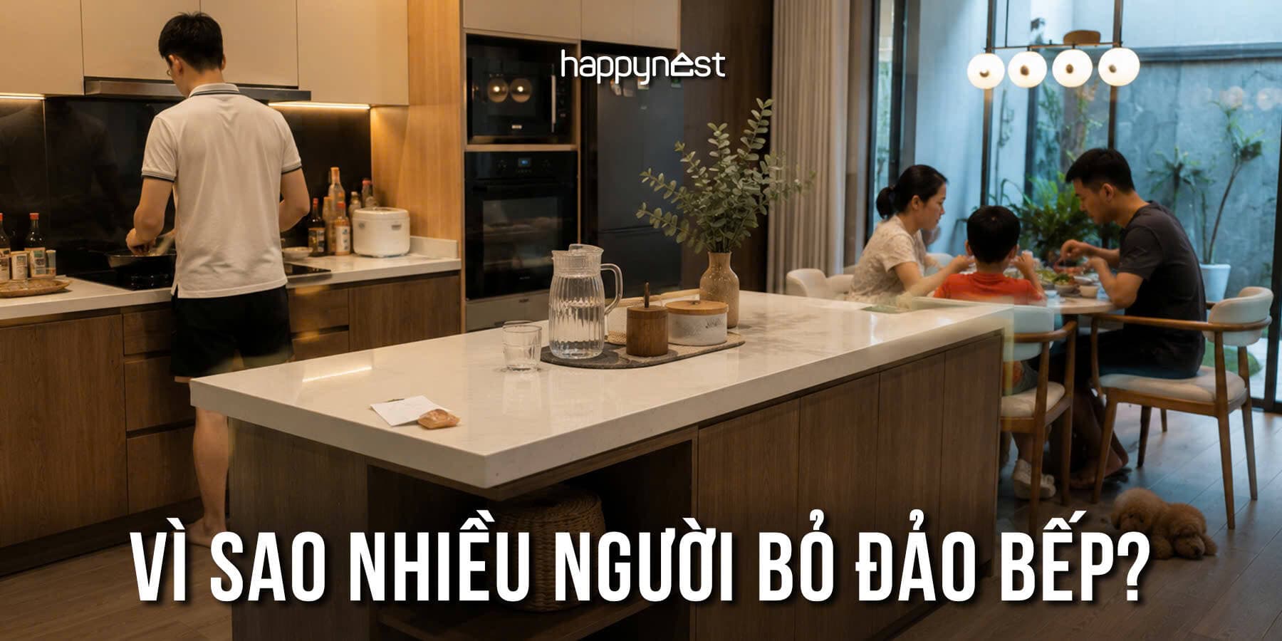 Vì sao nhiều người bỏ ý định làm đảo bếp sau khi ở thật?