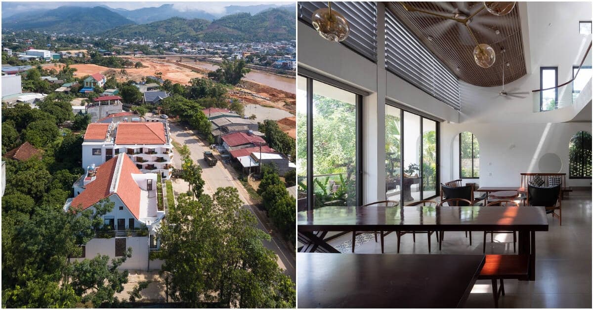 Nhà 3 tầng thiết kế mái nửa cong nửa vát ấn tượng, là tổ ấm của gia đình 3 thế hệ