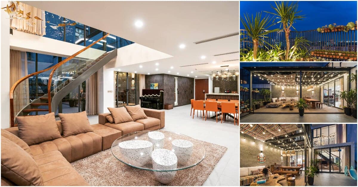 Căn hộ duplex dành 70m2 làm sân vườn của gia chủ Hà Nội mê cây cảnh