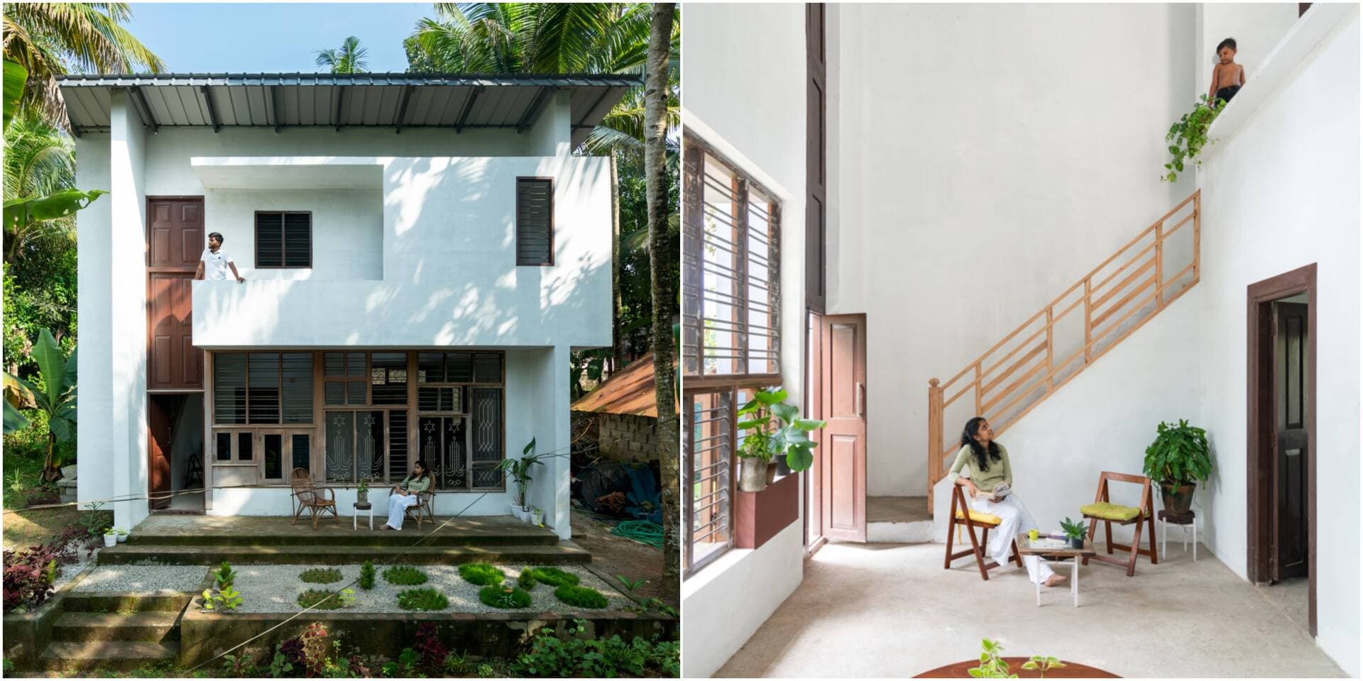 Nhà ở giá rẻ xây dựng trên nền công trình bỏ hoang, cực kỳ thoải mái và tiện nghi nhờ thiết kế thông tầng hợp lý
