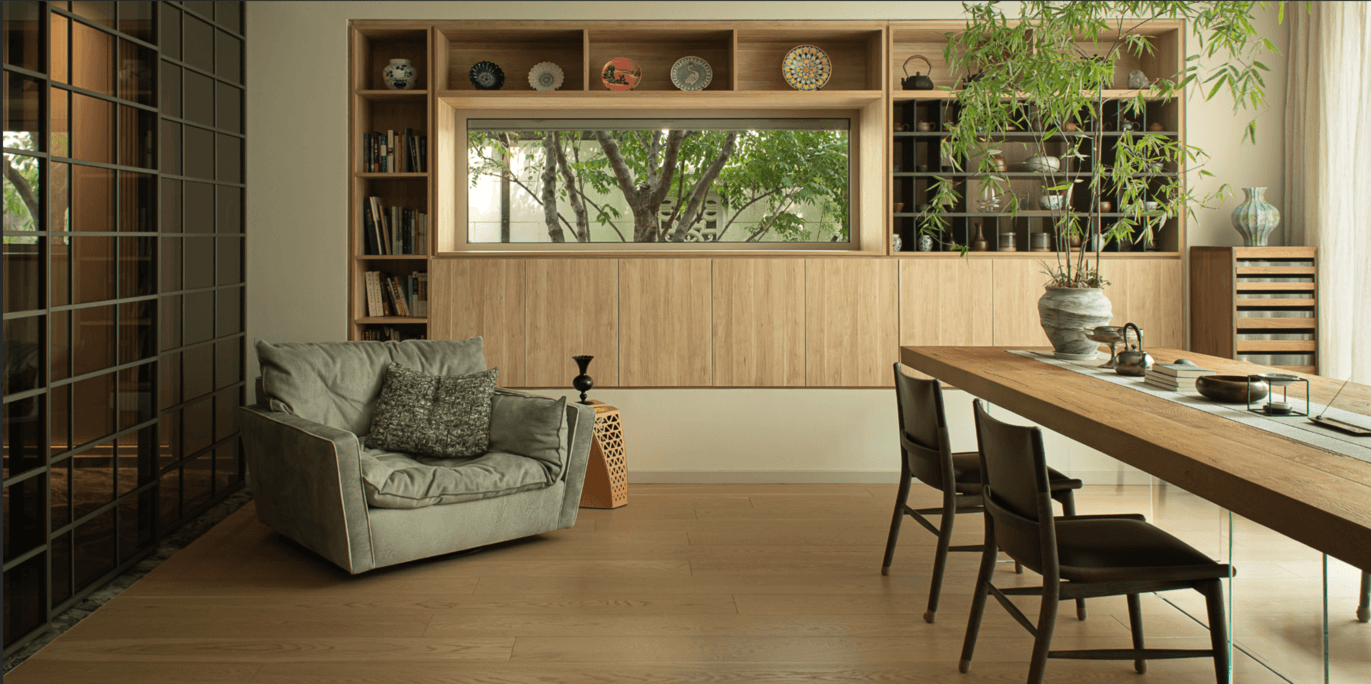 Nhà 400m2 giữa Bắc Kinh sở hữu sân trong ngập nắng, xoá nhoà ranh giới trên và dưới mặt đất