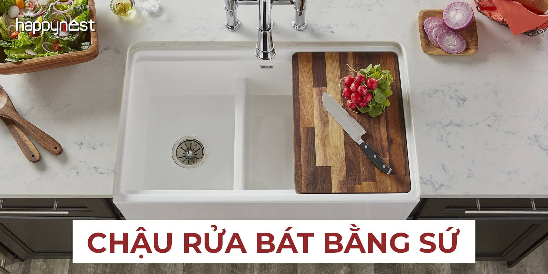 Có nên dùng chậu rửa bát bằng sứ không? Nên mua bồn bằng sứ hay inox