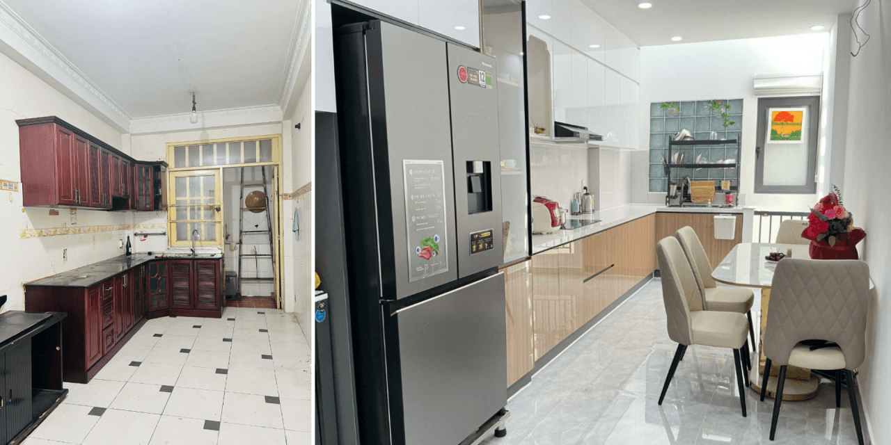 Nhà phố M’s House 63m² tại Quận 8 cải tạo từ nhà cũ 20 năm với giếng trời và không gian sống sáng thoáng