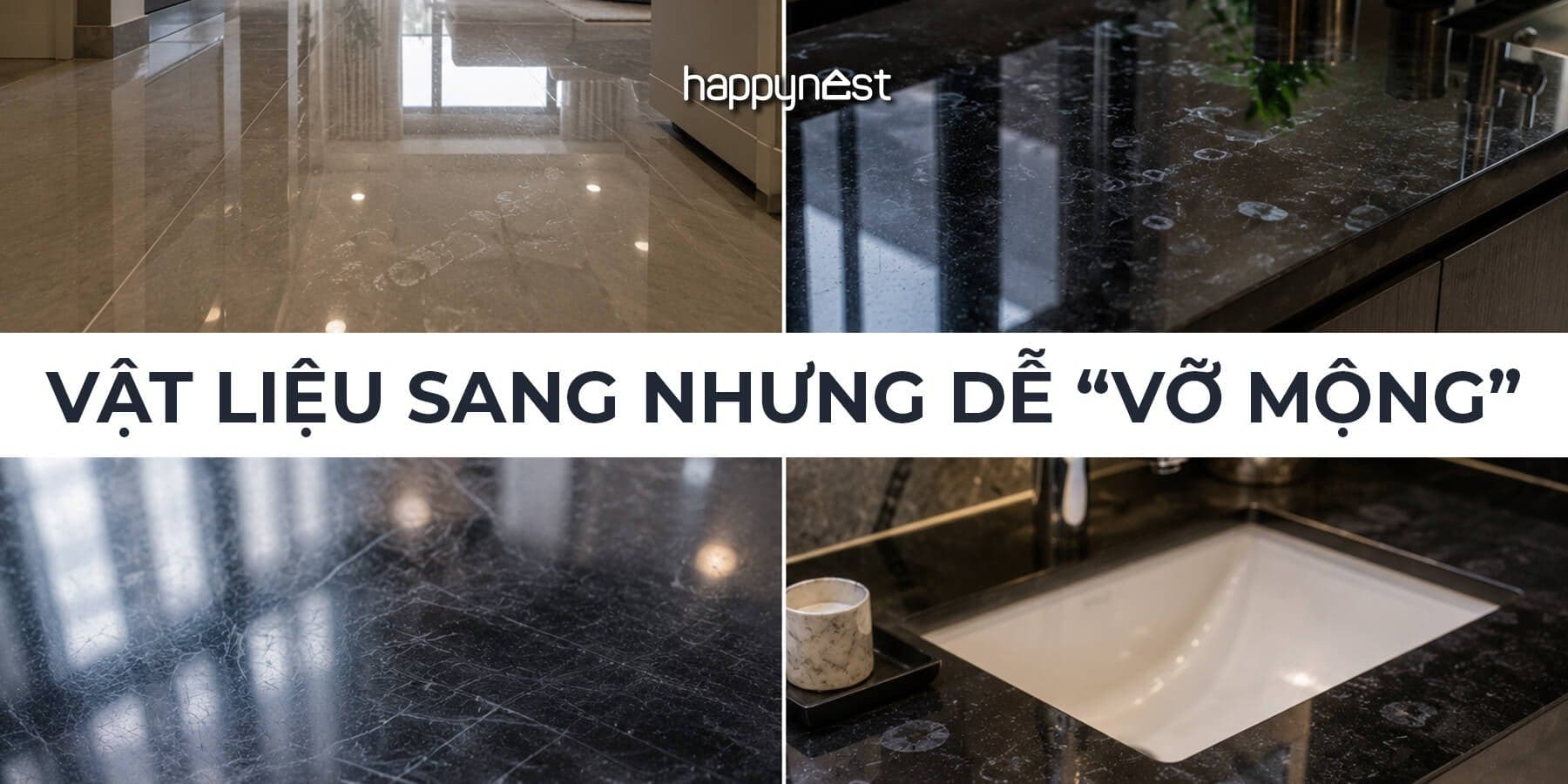 Những vật liệu nhìn sang lúc mới làm nhưng ở lâu mới thấy bất tiện