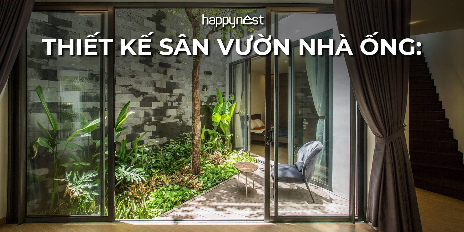 Thiết kế sân vườn nhà ống sao cho đẹp, thoáng và dễ chăm sóc?