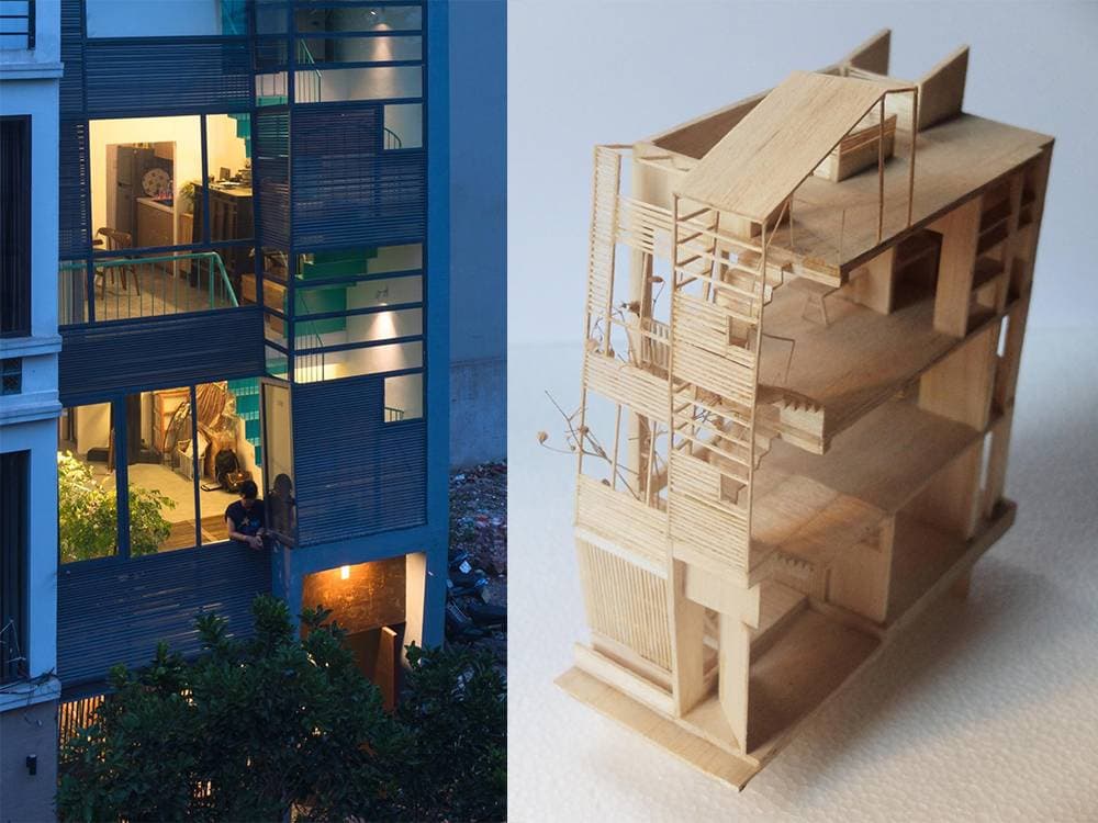 Kirin House – ngôi nhà nhỏ 36 m2 tại Hà Nội nhưng thoáng đãng, rộng rãi nhờ những khoảng thông gió thông minh