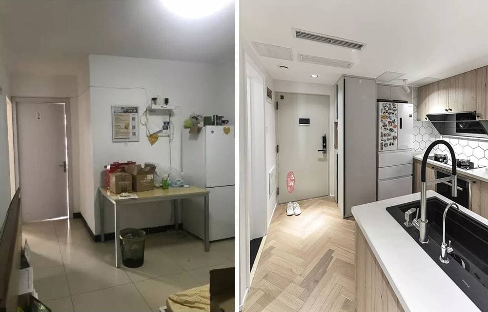 Từ căn ký túc 80 m2, gia đình Lúa Mì đã cải tạo thành không gian sống vô cùng thoải mái