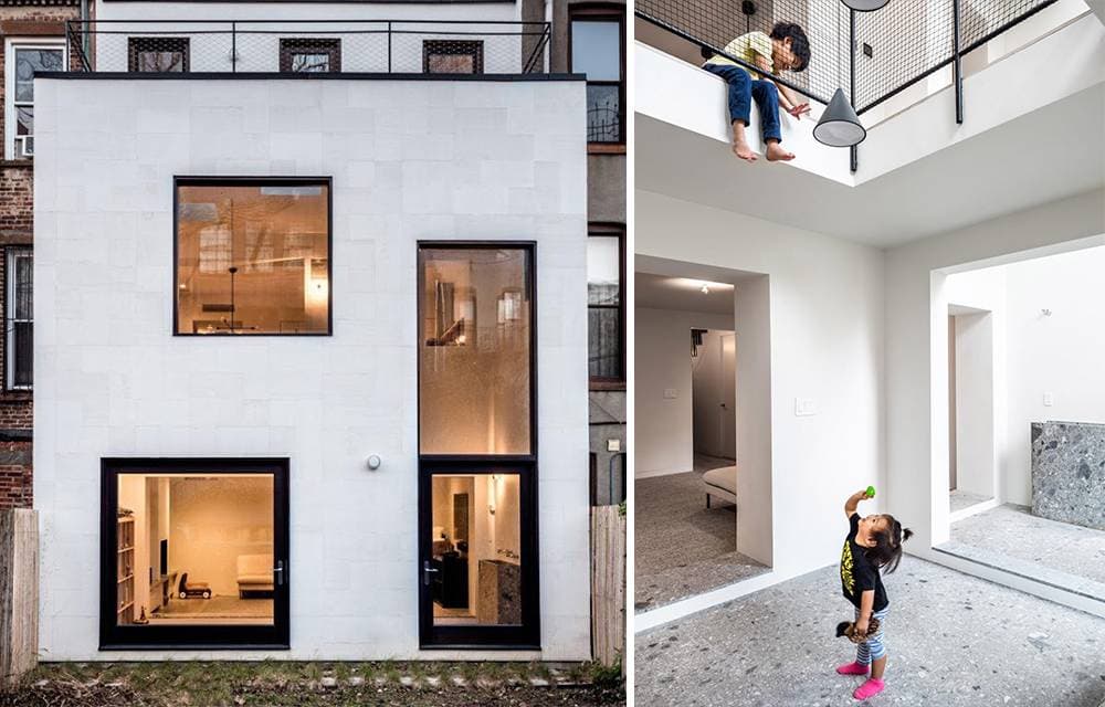 Từ một ngôi nhà ống 75m2 thiếu sáng, Town House chuyển mình nhờ tận dụng 3 hướng đón sáng với cửa sổ và khoảng thông tầng