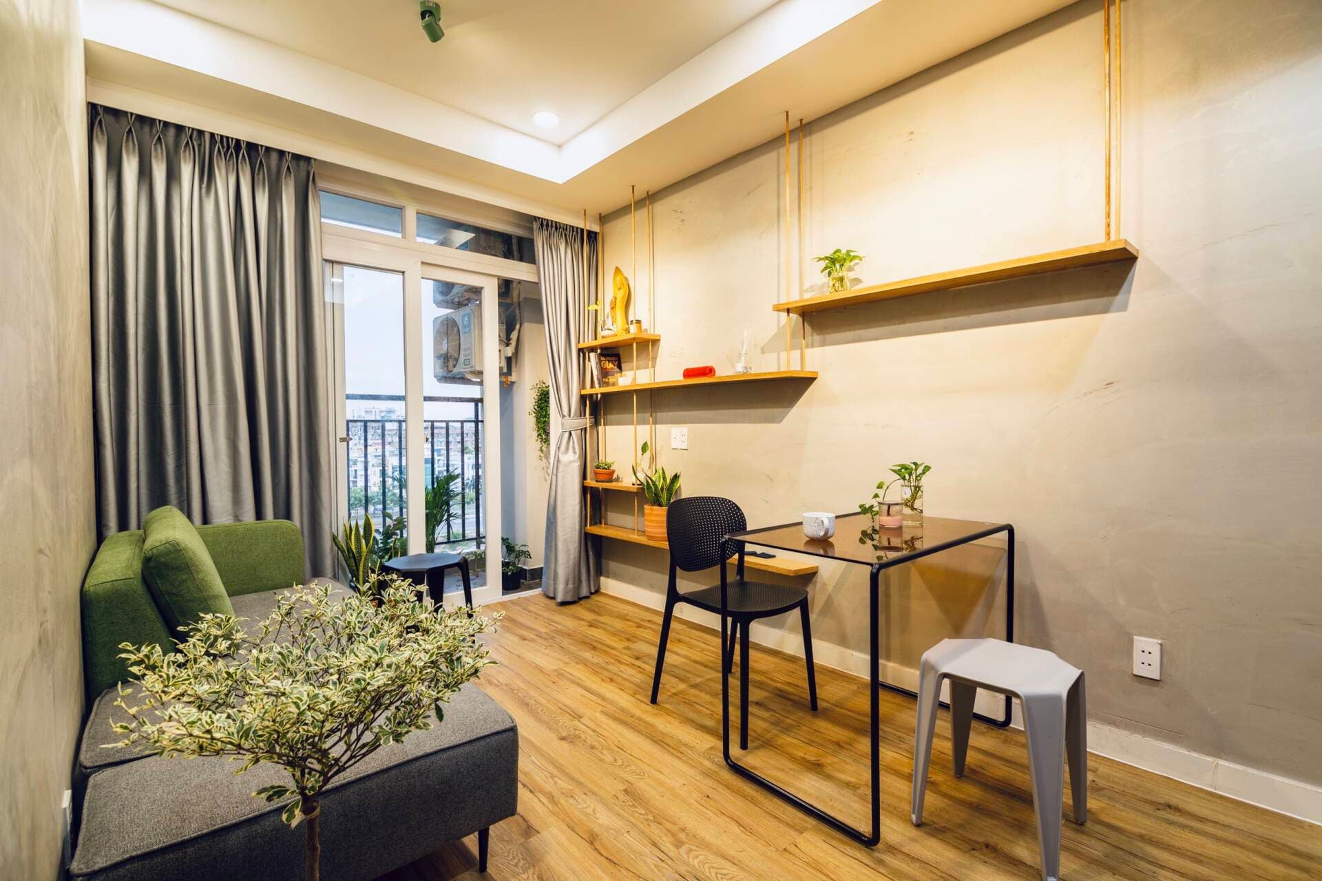 Căn hộ 50m2 hai phòng ngủ, dự kiến hoàn thiện với 85 triệu, thực tế chi chỉ hết 65 triệu đồng