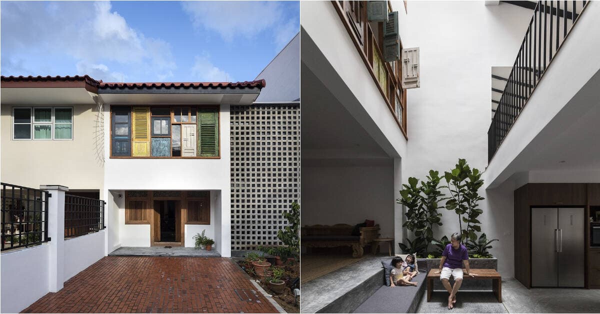 The Heng House – ngôi nhà ''xưa'' với khoảng sân trong và những ô cửa đầy màu sắc luôn đầy ắp tiếng cười của gia đình ba thế hệ
