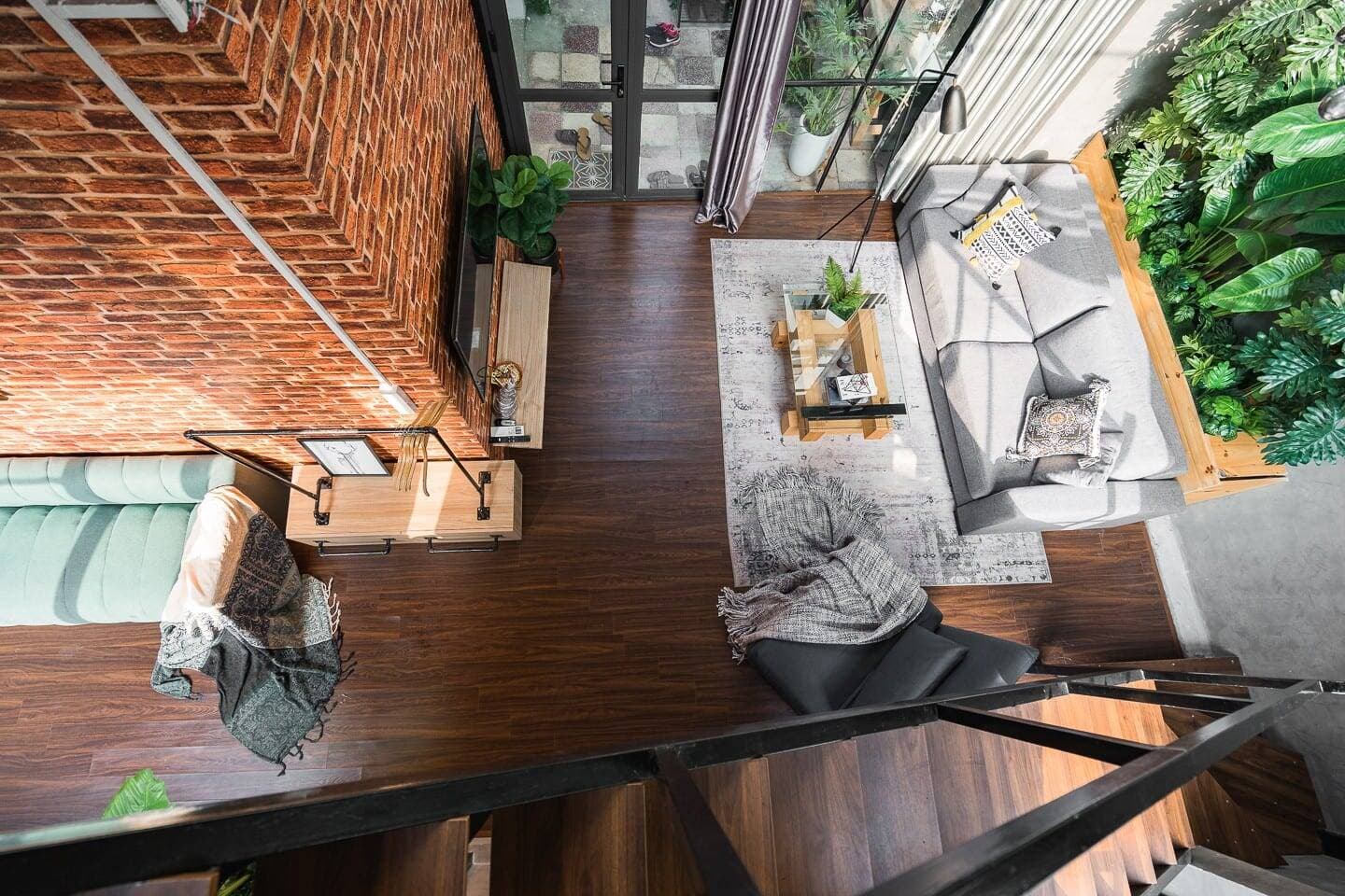 Biến sân phơi 45m2 thành căn duplex giúp gia chủ giải quyết vấn đề lãng phí diện tích