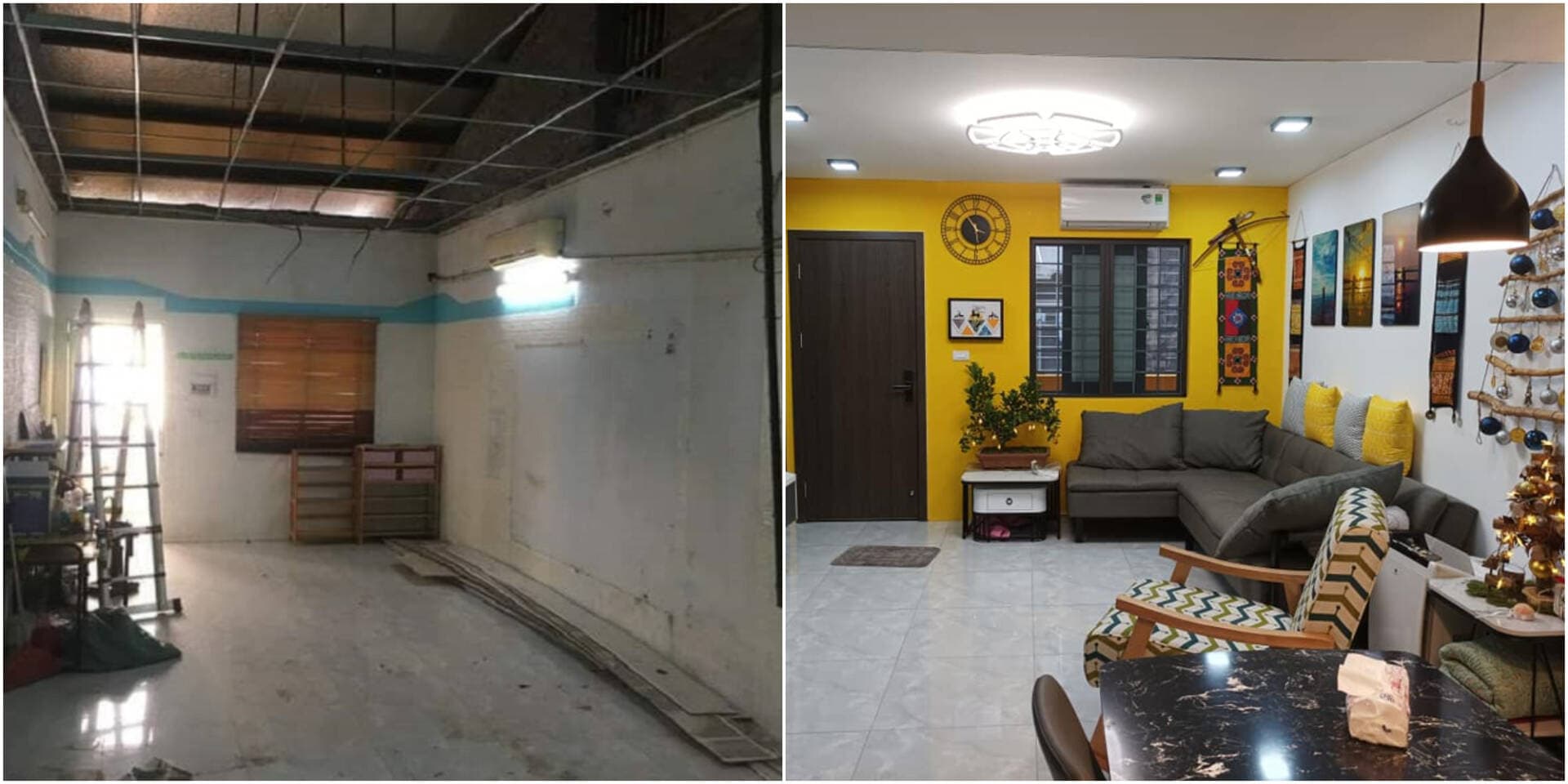 Học hỏi màn cải tạo nhà tập thể 36m2 xuống cấp với chi phí 250 triệu đồng