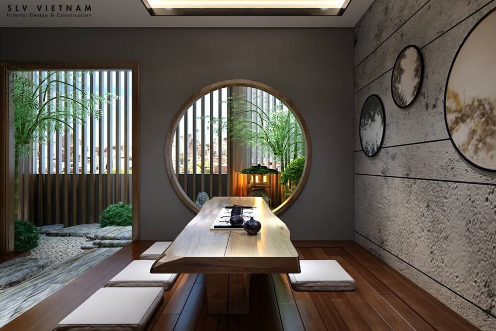 Thiết kế không gian thưởng trà thanh tịnh, nhẹ nhàng cho nhà phố