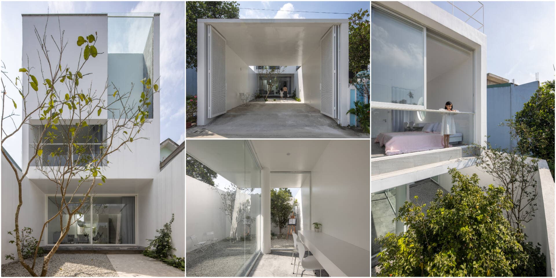 Kim Long House - Nhà ống 5x25m, nơi các phòng đều hướng về những khoảng vườn