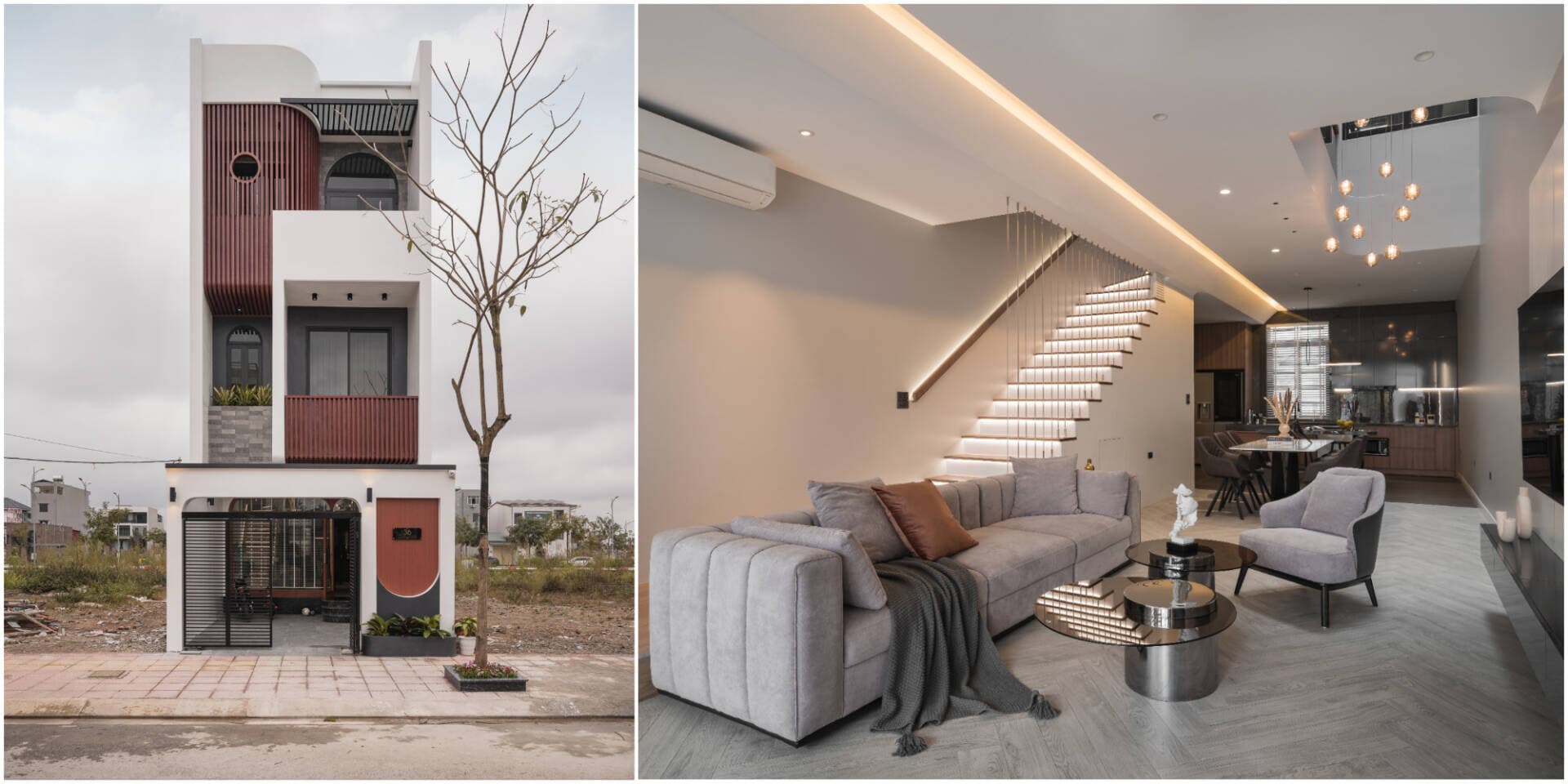 LS House ứng dụng các giải pháp đơn giản để lấy sáng, thông khí cho nhà "hẹp ngang, dài sâu" điển hình