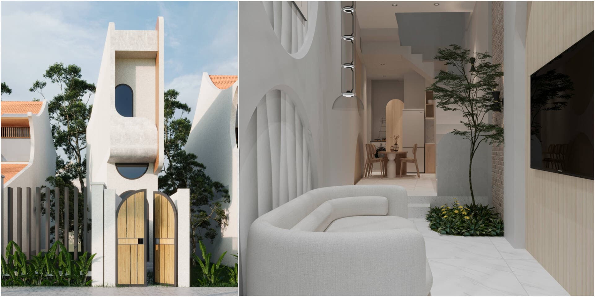 Tư vấn thiết kế nhà ống nở hậu nhưng mặt tiền chỉ rộng 1,8m
