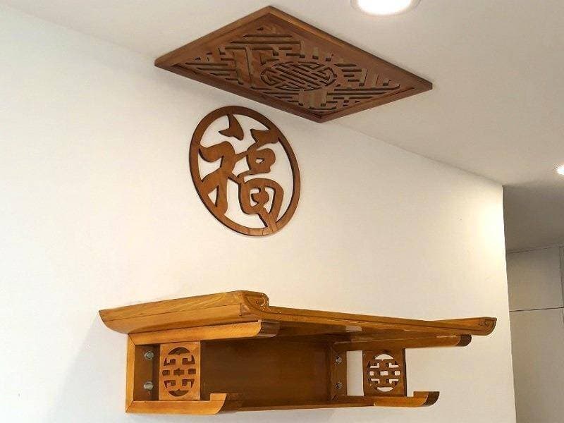 Mẫu bàn thờ treo tường chuẩn phong thủy