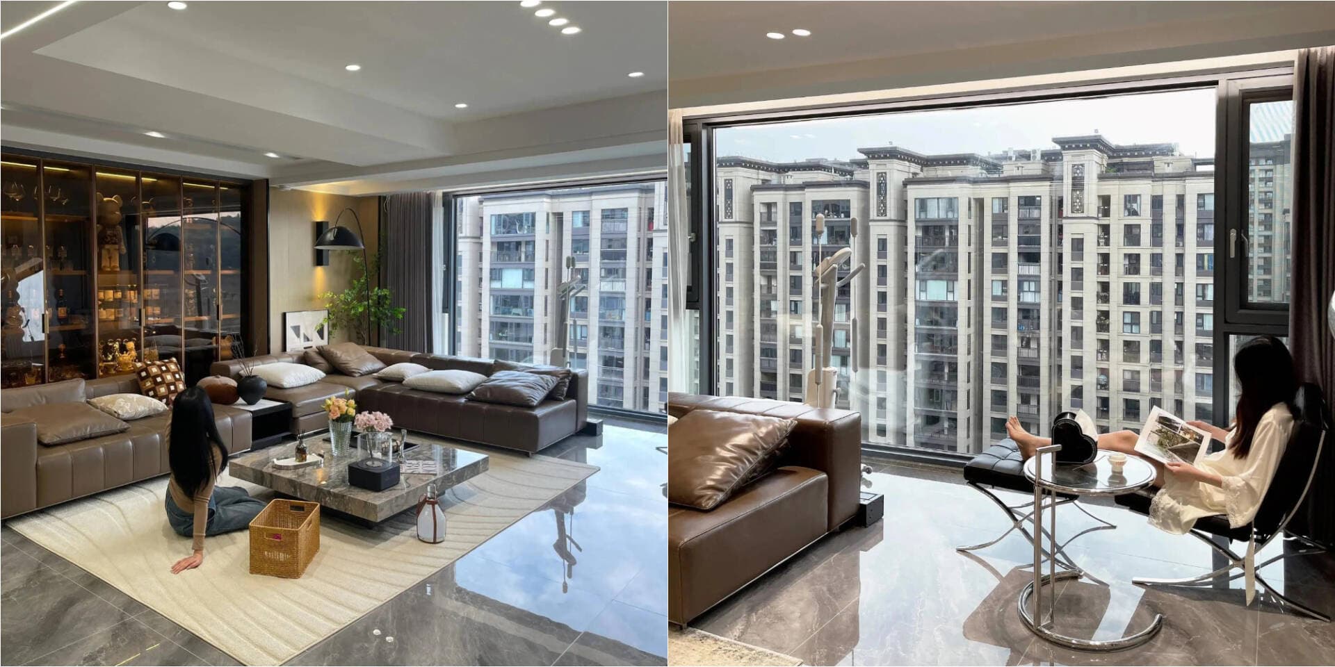 Căn hộ 138m2 của cô gái 9x gây ấn tượng với tường kính cao 6m thu trọn tầm nhìn