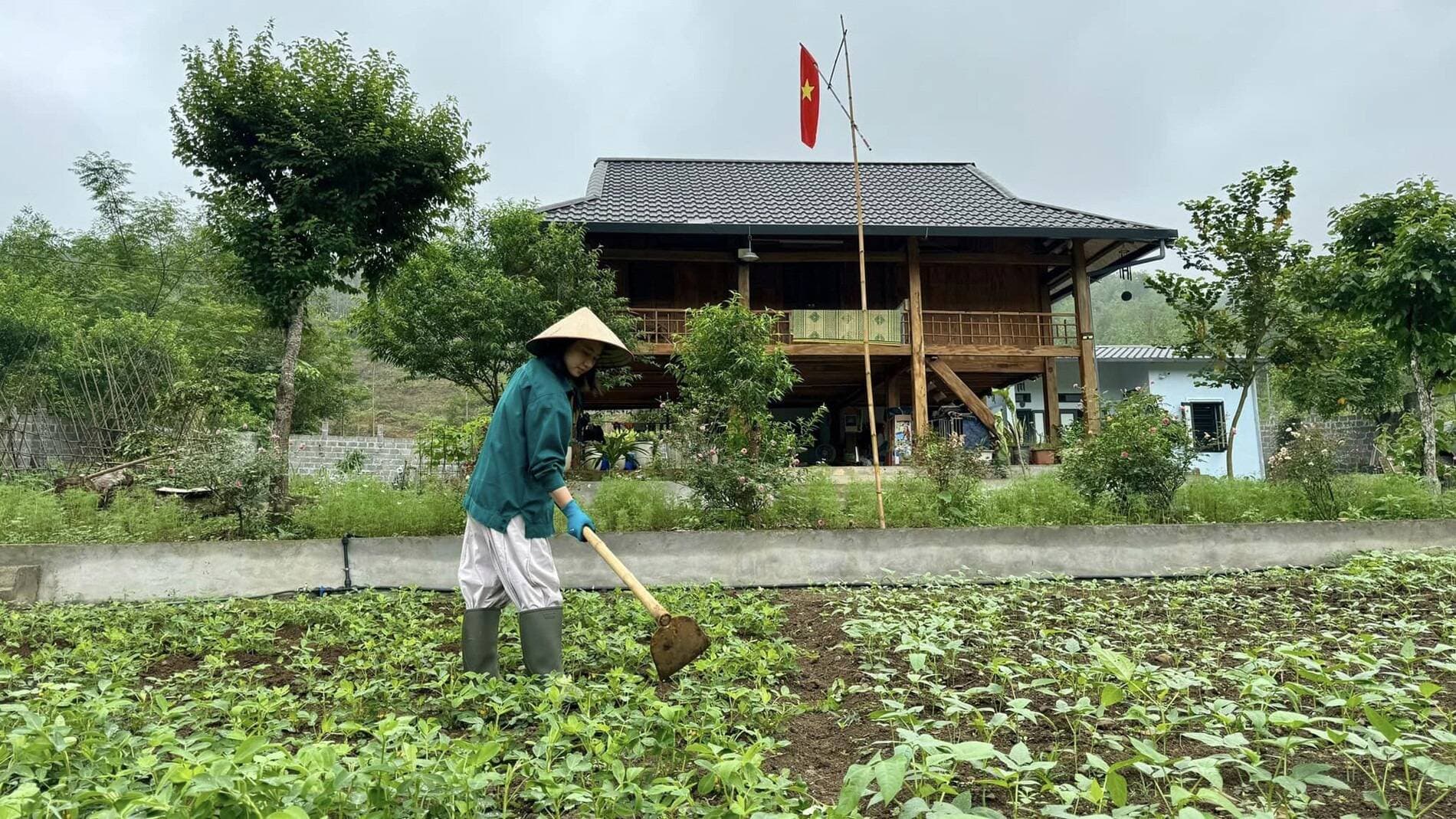 Vợ chồng Hưng Yên tậu 2 ha đất không điện, thiếu nước, xây nhà sàn để làm chốn “chữa lành”