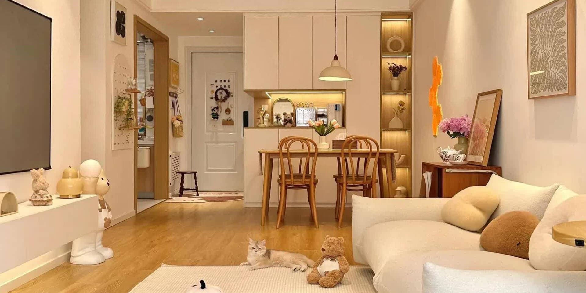 Căn hộ 72m2 thiết kế tủ "giấu đồ" cực thông minh