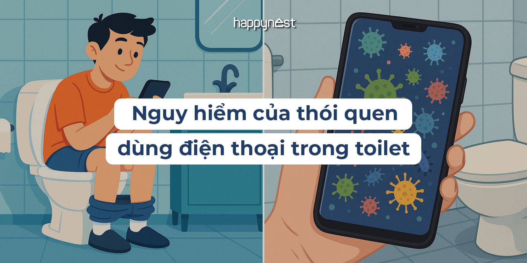 Thói quen dùng điện thoại khi đi vệ sinh có thể khiến bạn nhập viện