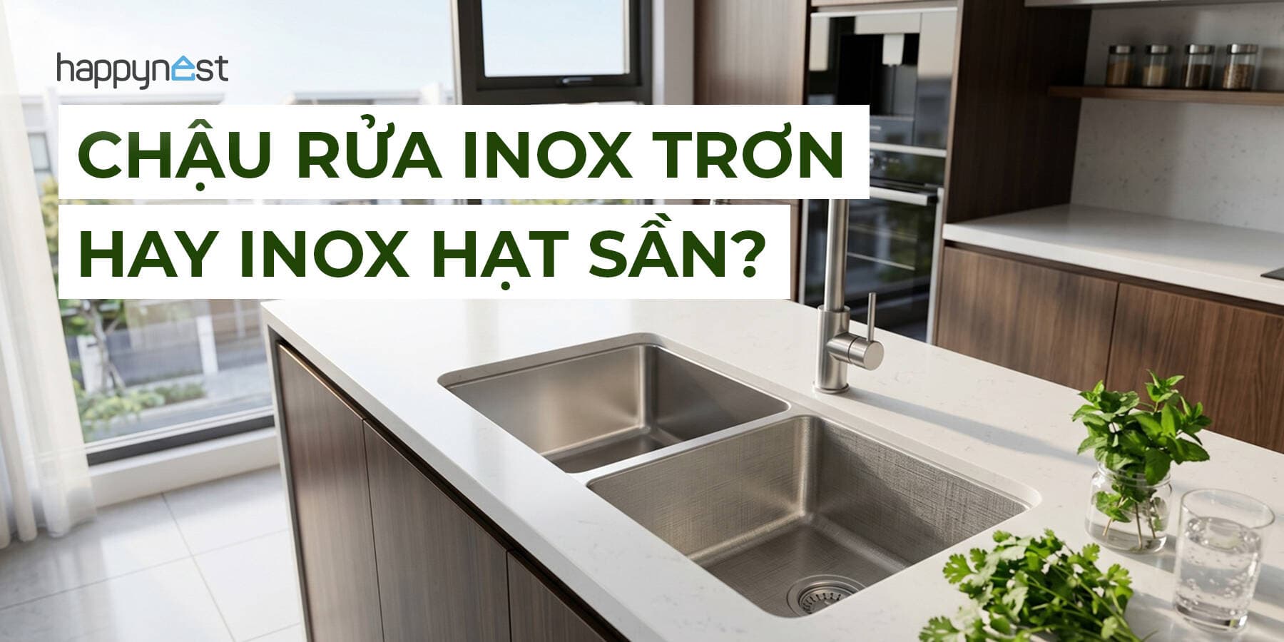 Chậu rửa inox trơn hay hạt sần loại nào dễ dùng và bền hơn