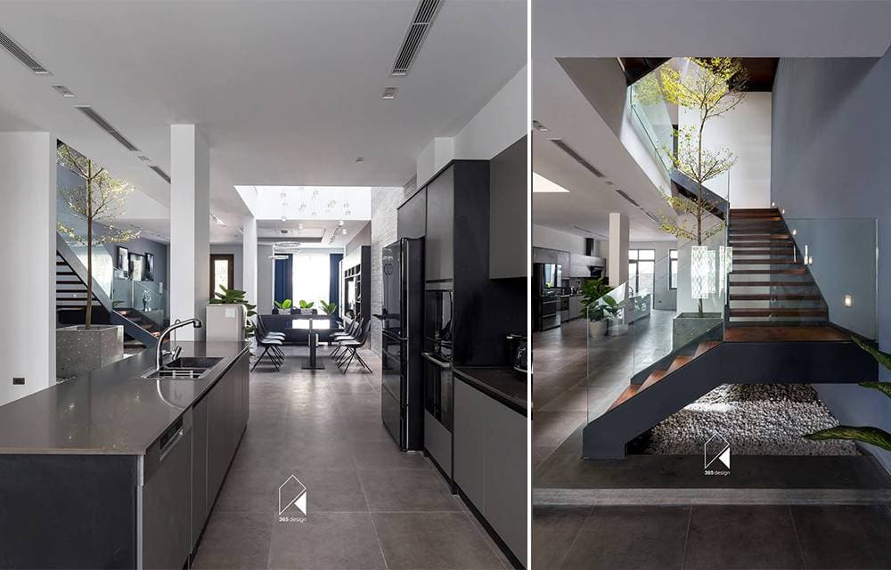 VHB House: Căn nhà thiết kế nội thất theo phong cách hiện đại với tông màu trầm tinh tế và không gian thoáng đãng