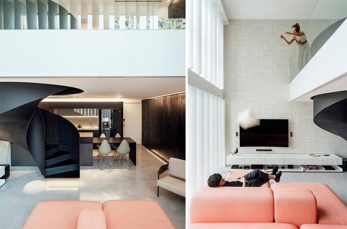 Loft Diego: căn hộ chưa đầy 60 m2 với chiếc cầu thang “lơ lửng” và phong cách đậm chất Brazil