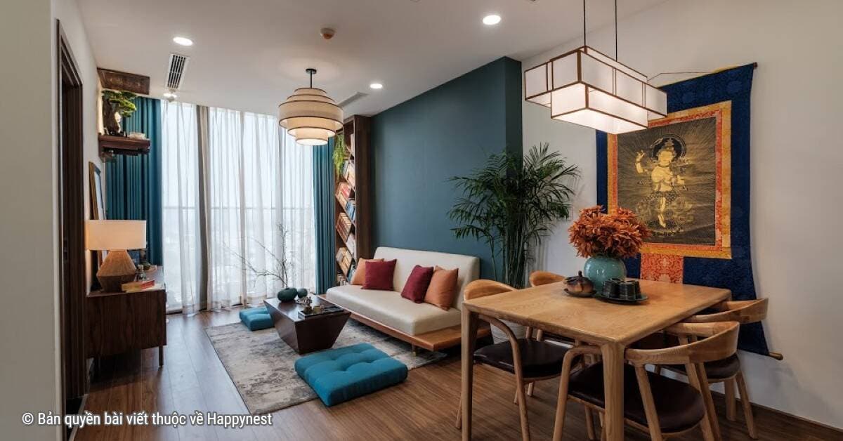 Căn hộ 60m2 thiết kế theo phong cách Japandi của nữ gia chủ mệnh thủy