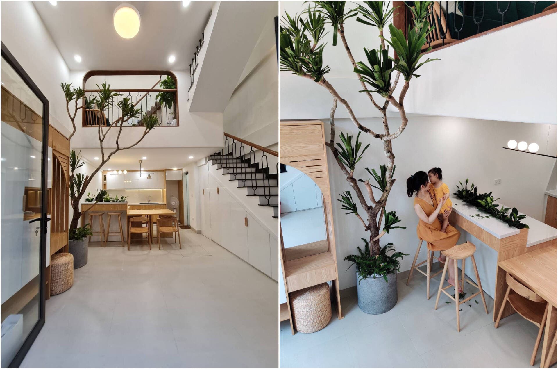 Nhà ống 30m2 giải quyết gọn nhẹ 4 yêu cầu cho gia chủ với chi phí hoàn thiện 1 tỷ đồng