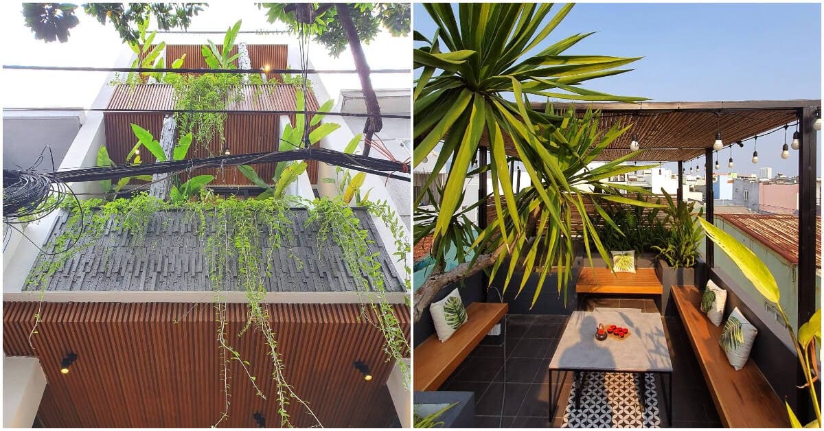 Ngôi nhà 44m2 sở hữu thiết kế hiện đại kết hợp truyền thống, gần gũi với thiên nhiên