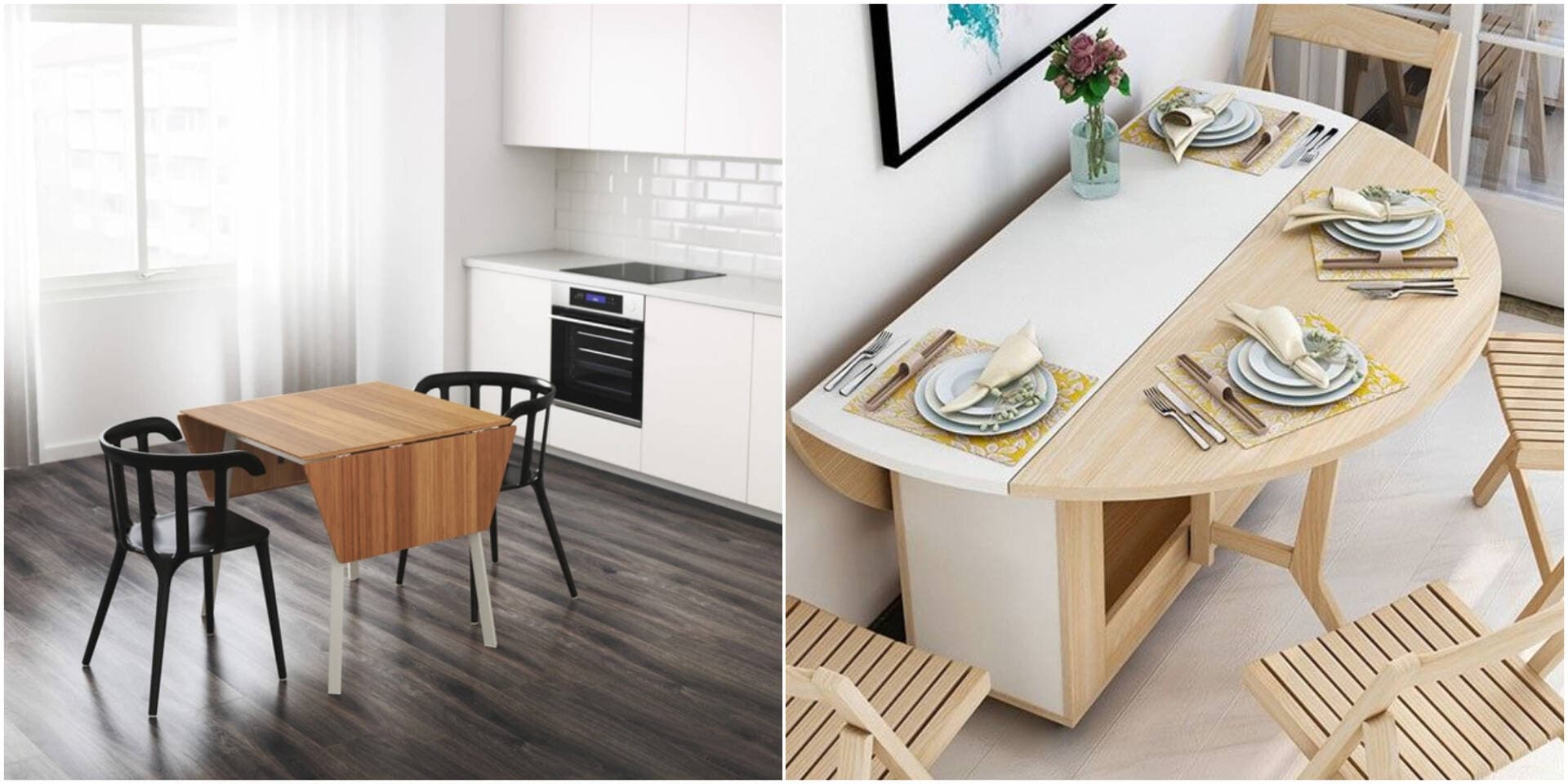 4 mẫu bàn ăn nhỏ gọn dành riêng cho phòng bếp chật