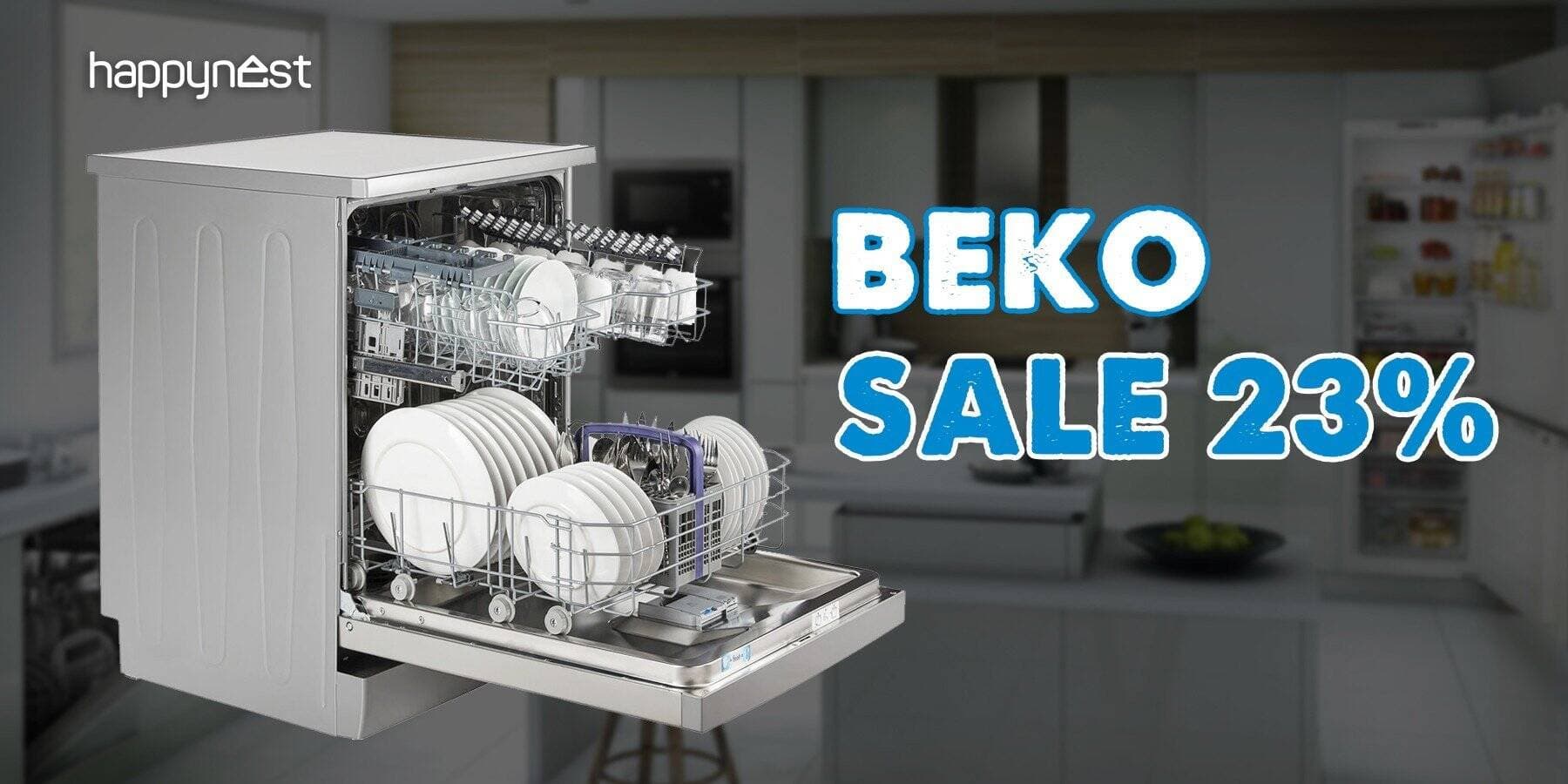 Beko ưu đãi 23% máy rửa bát tại Happynest Shop từ 10 - 30/4/2023