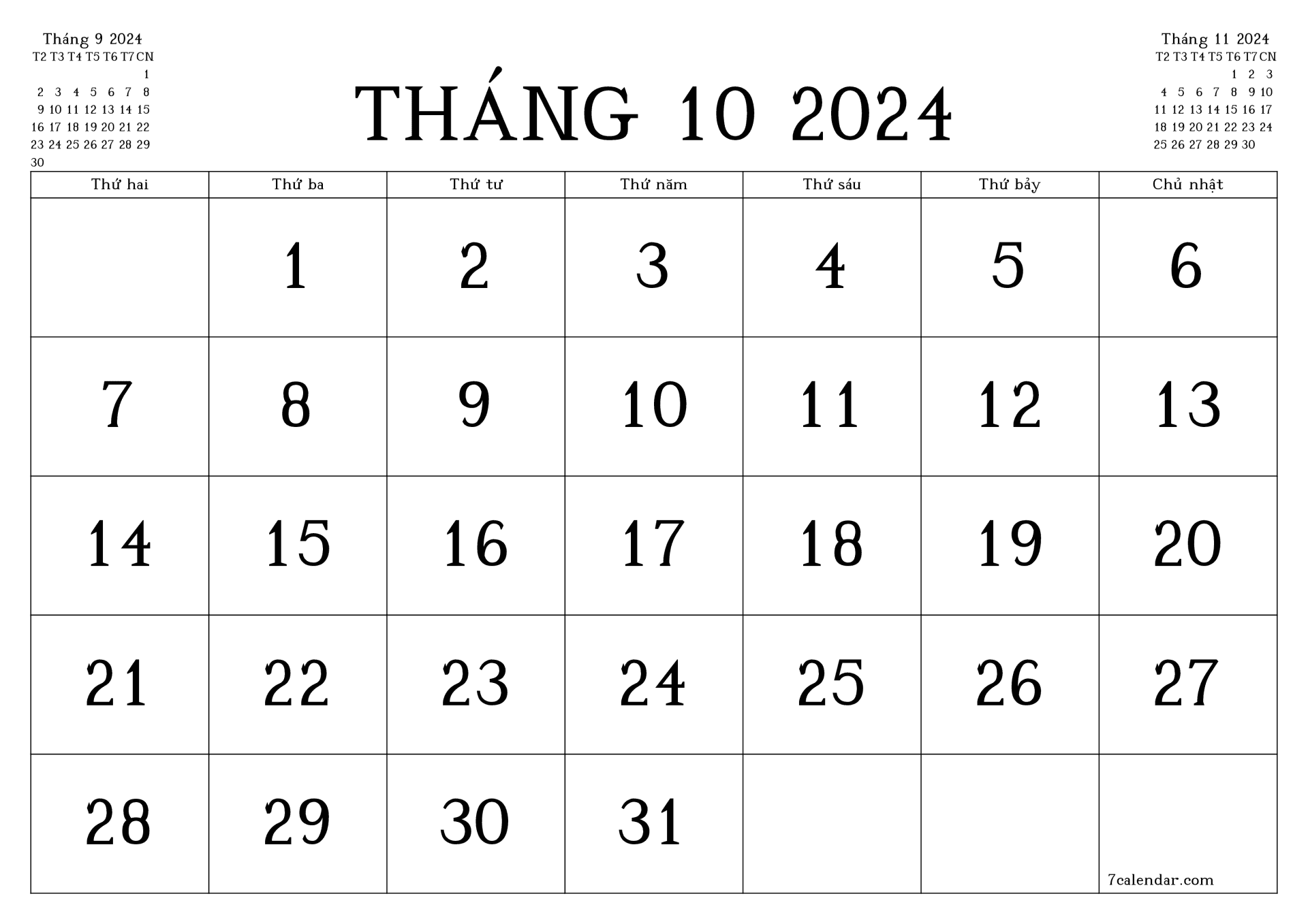 Tháng 10 có những ngày đặc biệt nào?