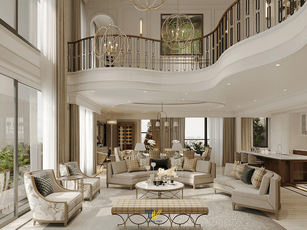 Thiết kế nội thất Penthouse Julia 486m2 tại Hateco Laroma