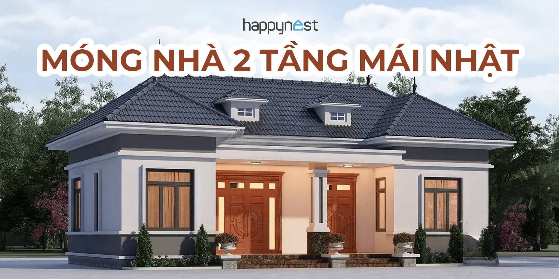 Nhà mái Nhật 2 tầng nên làm móng gì để ở bền và hạn chế nứt lún?