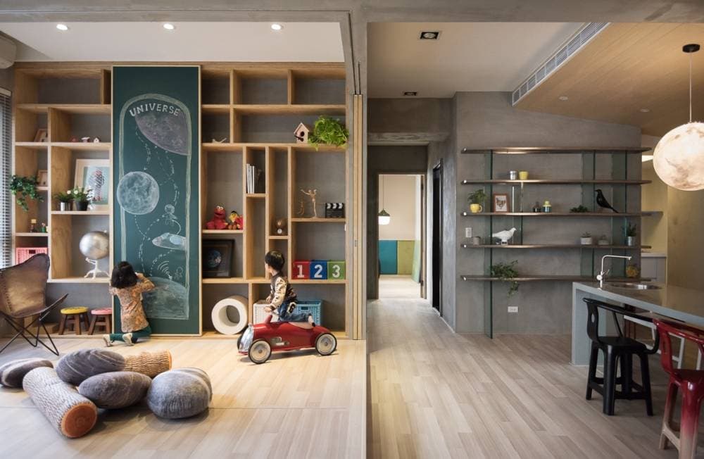 Kaoshing House: Không gian sống lí tưởng với những khoảng mở để con trẻ chạy chơi đầy sáng tạo