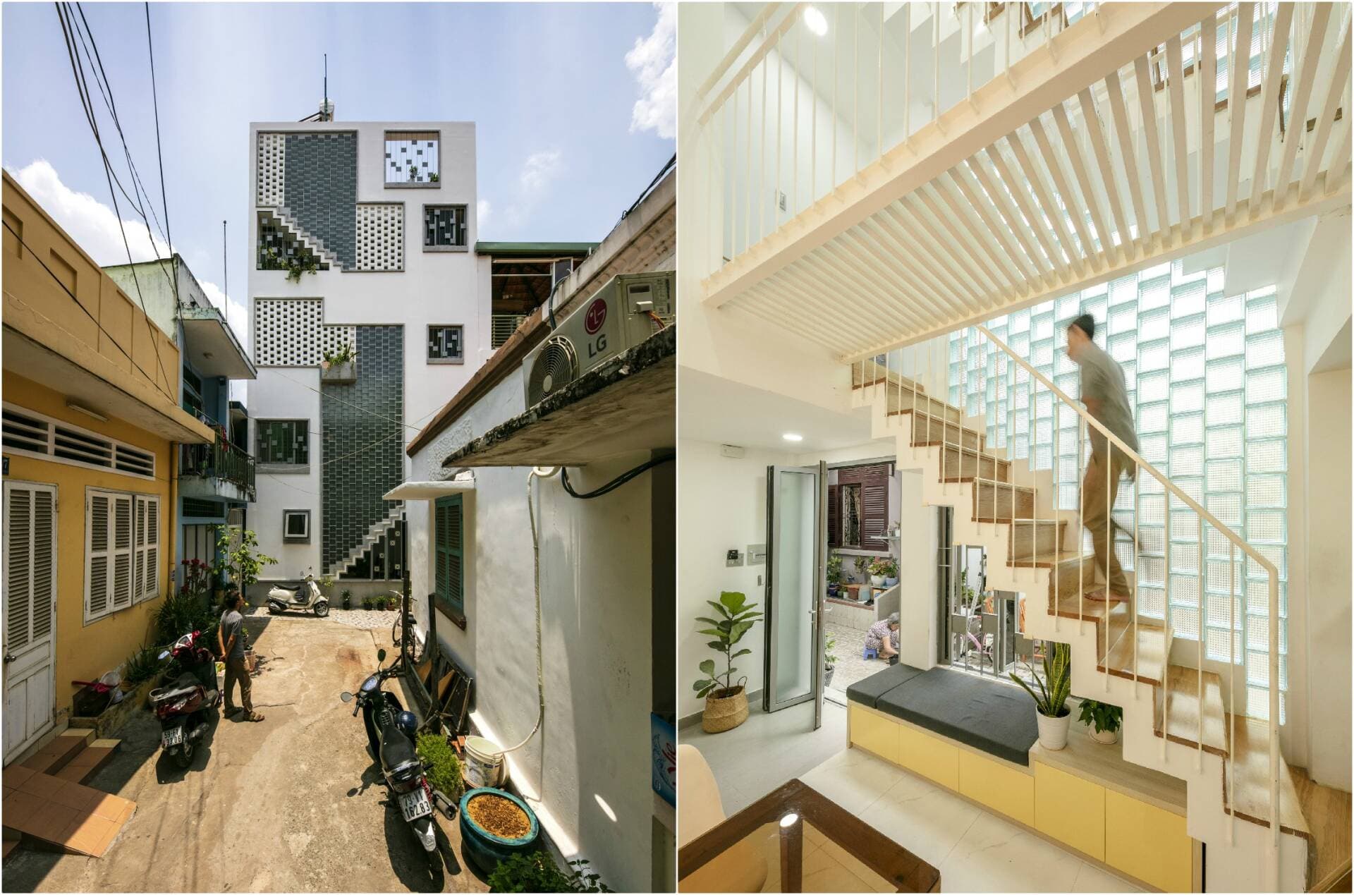 Dawn’s House - Ngôi nhà trong hẻm có mặt tiền rộng gấp 3 lần chiều sâu, được đặt theo tên con gái đầu lòng