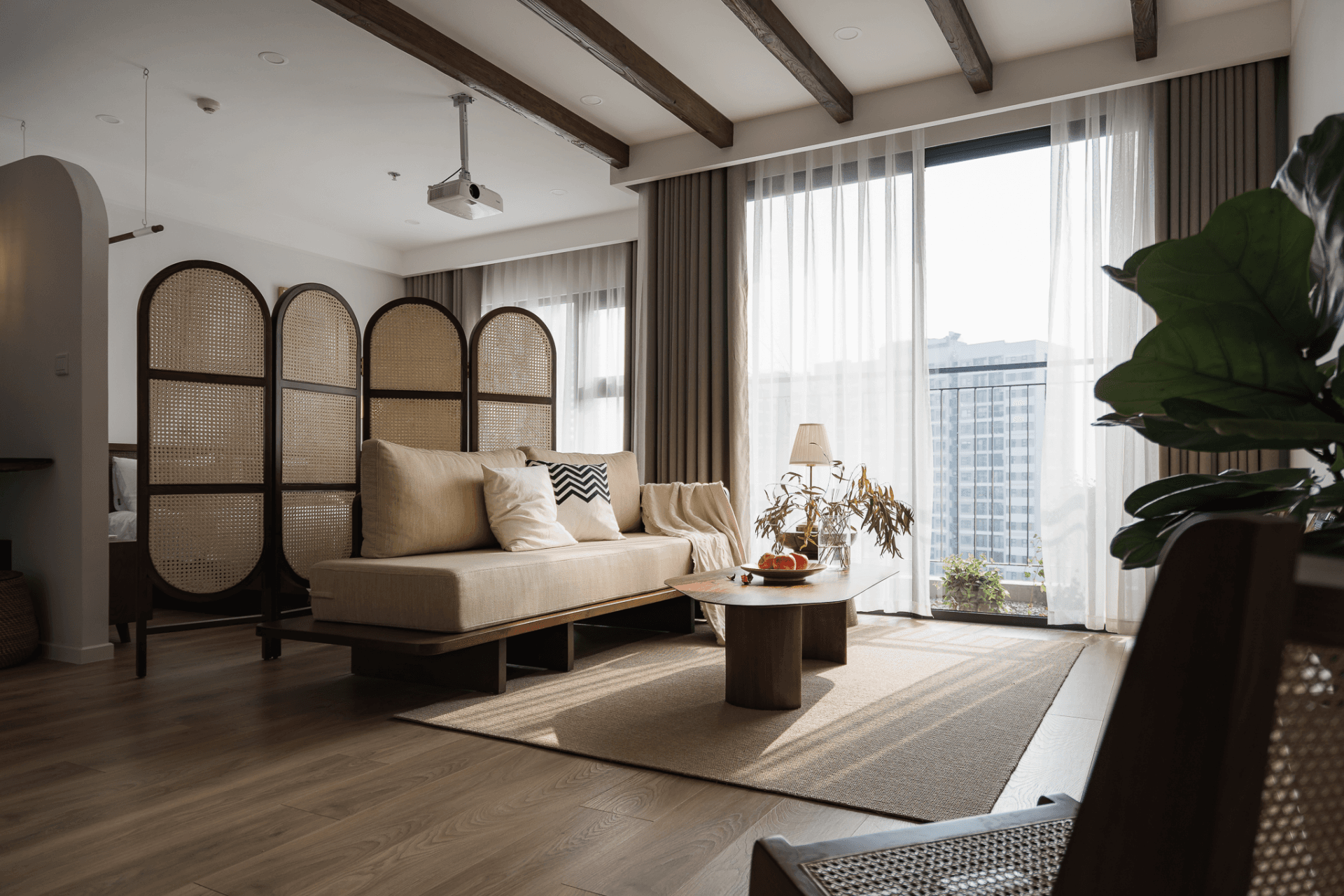 Căn hộ 54,5m2 thiết kế theo triết lý wabi-sabi, “gói gọn” mọi thứ trong vẻ đẹp tối giản, nguyên sơ