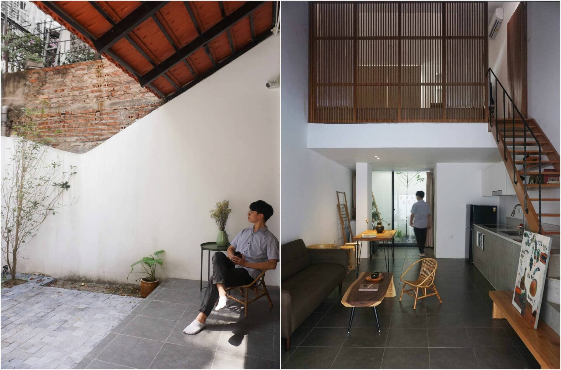 Giữa một “rừng” mái bằng, nhà 68m2 tại Hà Nội gây thương nhớ bởi hệ mái ngói mộc mạc, bình dị